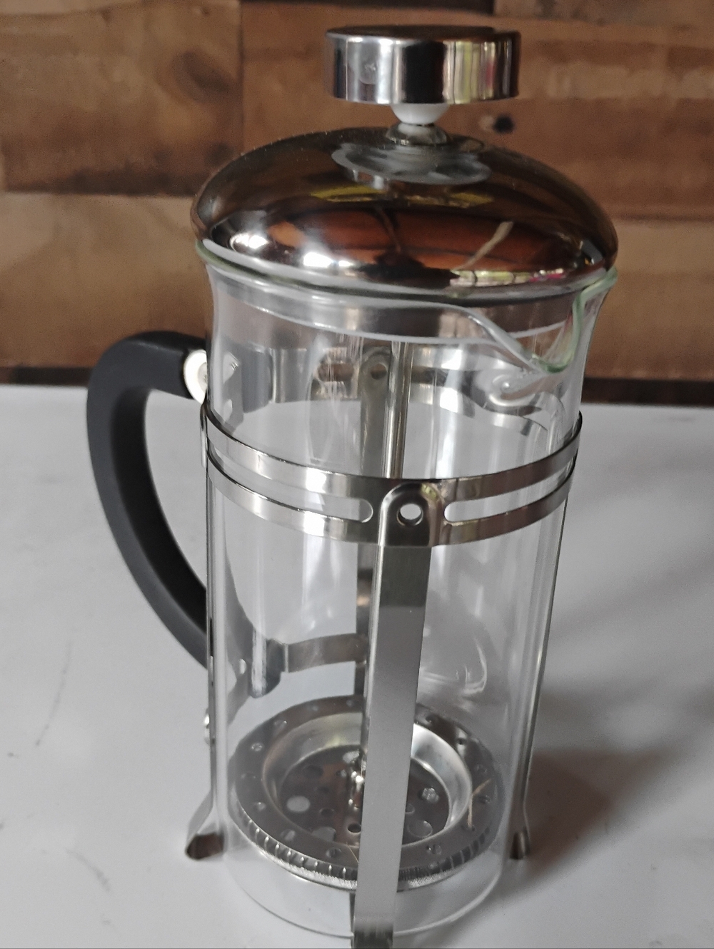 Classic 3-Cup French Press Coffee Maker – Stainless Steel & Glass (12 oz)
